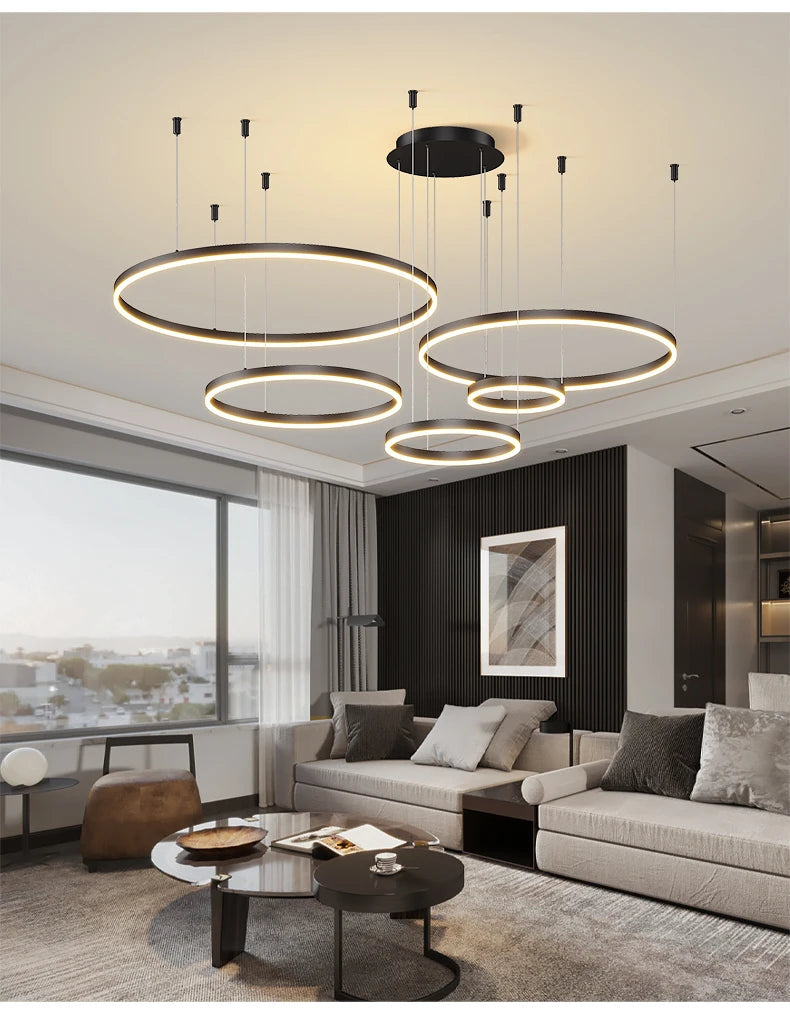 Multi-Ring LED Chandelier