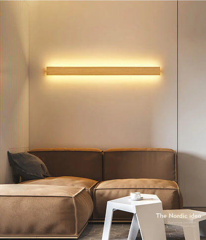 Gold Modern Long Wall Sconce for Bedroom & Hallway