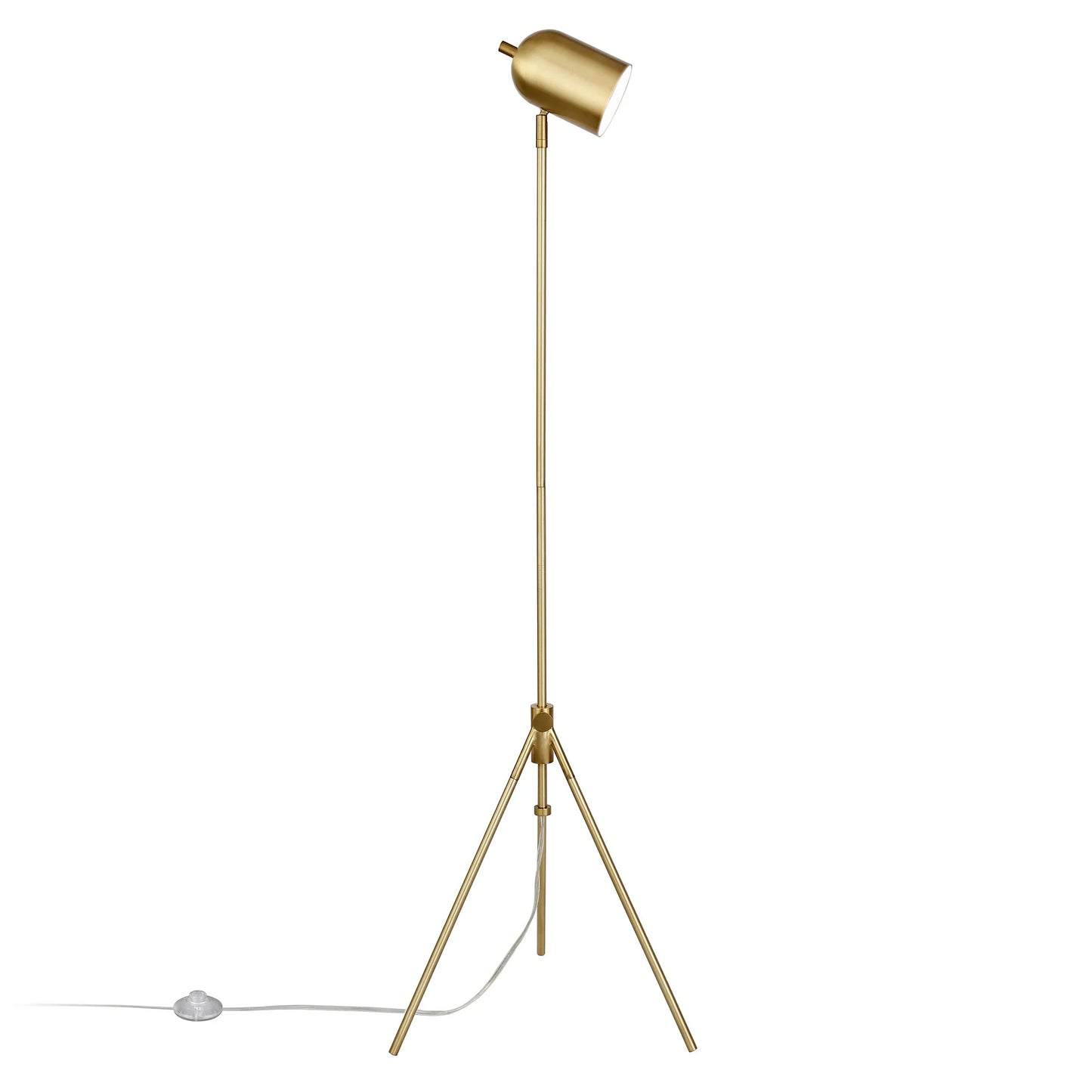 Contemporary Brass Tripod Floor Lamp