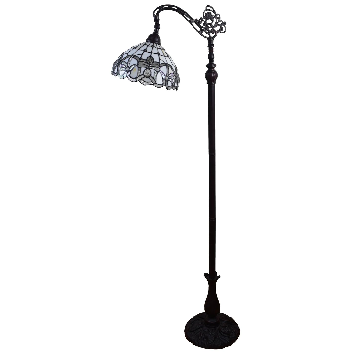 Traditional Frosted Glass Floor Lamp