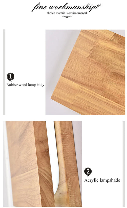 Nordic Wood Wall Sconce - Elegant Bedside Light