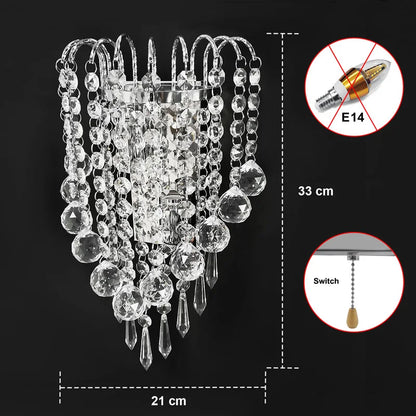 Mirror Crystal LED Wall Lights