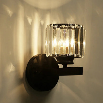Crystal Sconce Iron Art Wall Lamp