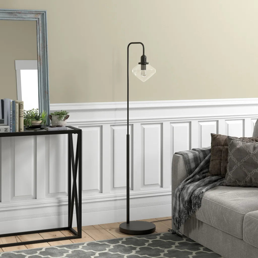 Homeroots 56 Silver LED Arched Floor Lamp
