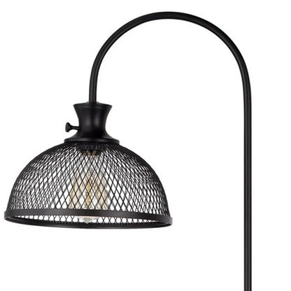 Traditional Black Floor Lamp with Dome Shade