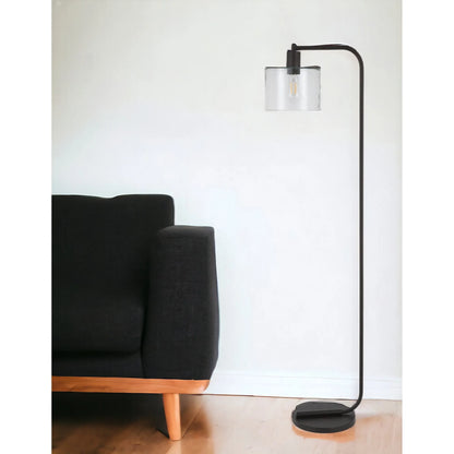 Black Arched LED Floor Lamp