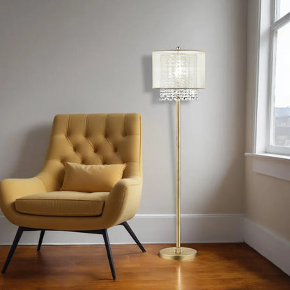 Gold White Novelty Floor Lamp