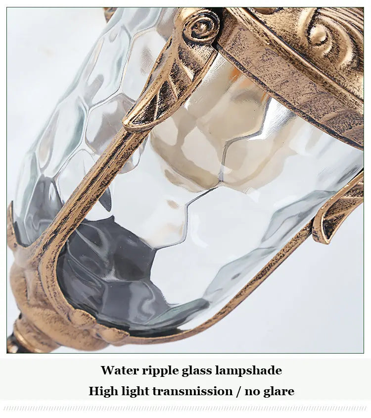RetroGlow Waterproof Wall Lamp for Outdoor Spaces