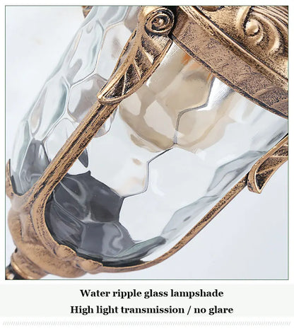 RetroGlow Waterproof Wall Lamp for Outdoor Spaces