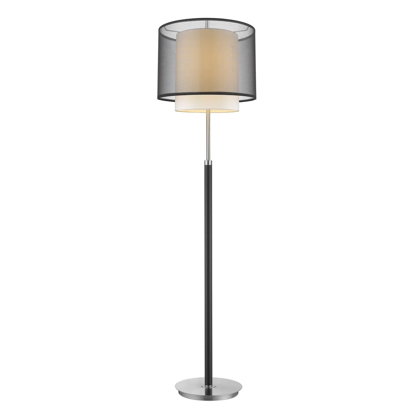 Black Transparent Globe Floor Lamp
