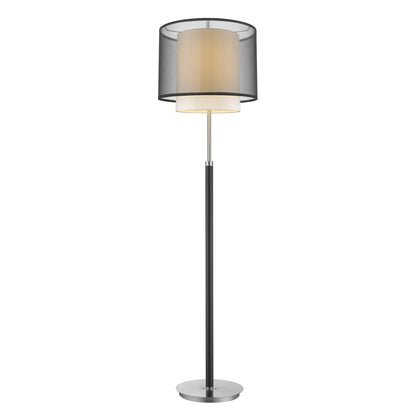 Black Transparent Globe Floor Lamp