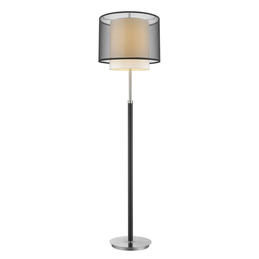 Black Transparent Globe Floor Lamp