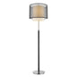 Black Transparent Globe Floor Lamp
