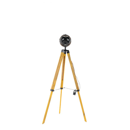 Brown LED Tripod Floor Lamp