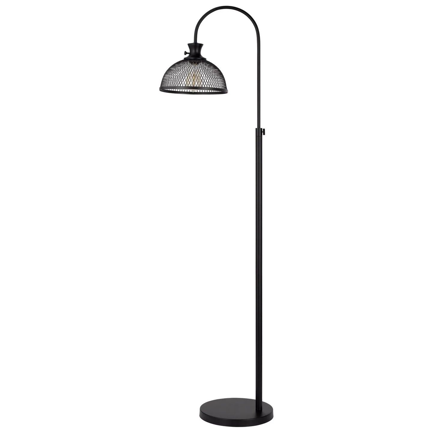 Traditional Black Floor Lamp with Dome Shade