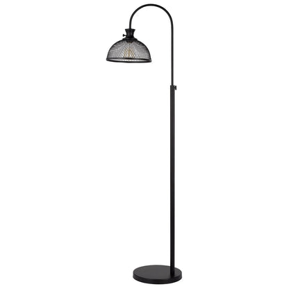 Traditional Black Floor Lamp with Dome Shade