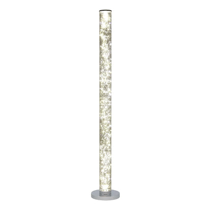 White Metal LED Column Floor Lamp