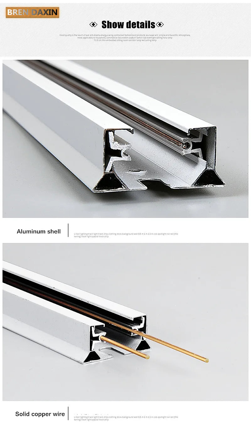 AluLED Spot Track: 0.5m/1m Strip for Retail Display