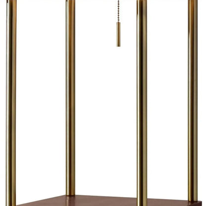 Luxury Brass Floor Lamp with Square Shade