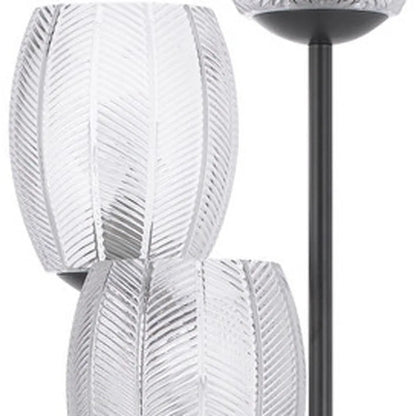 Traditional Black Floor Lamp with Dome Shade