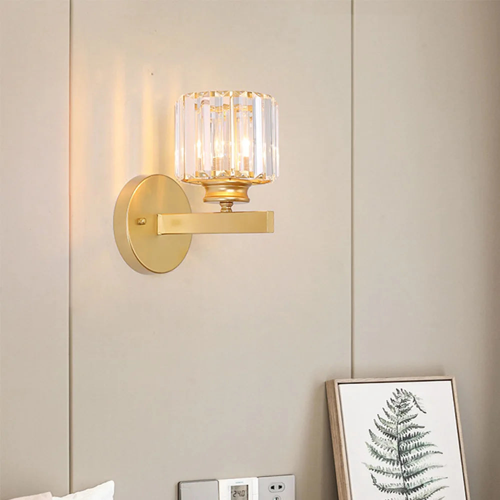 Crystal Sconce Iron Art Wall Lamp