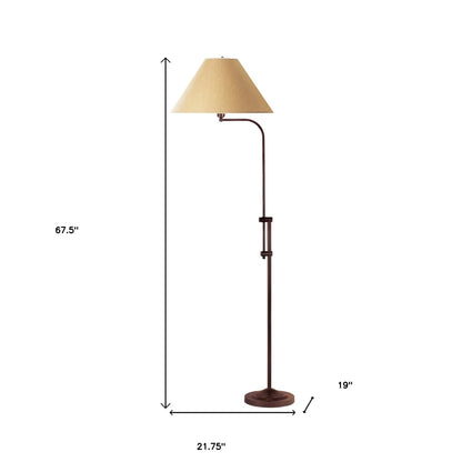 Traditional Shaped Rustic Adjustable Floor Lamp