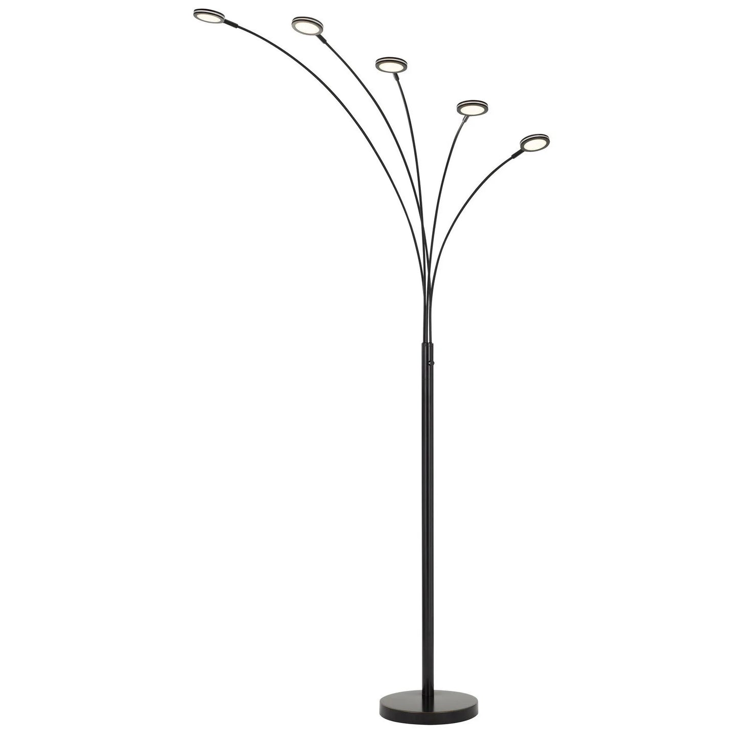 Five-Light LED Arc Floor Lamp with RGB Shades