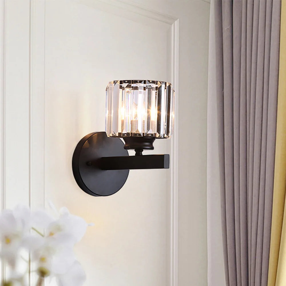 Crystal Sconce Iron Art Wall Lamp