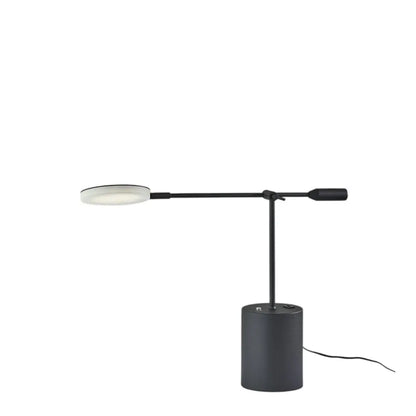 Black Swing Arm Floor Lamp with Light-Changing Feature