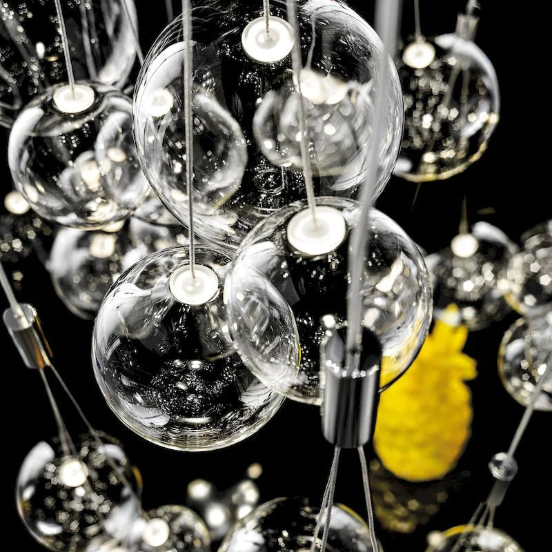 Modern Glass Ball LED Pendant Lamps Nordic Fashion Kitchen