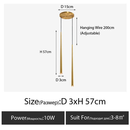 Long-Drop Bedside Pendant