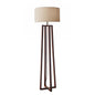Modern Solid Brown Wood Novelty LED Floor Lamp
