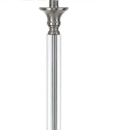 Traditional Nickel Floor Lamp with Square Shade