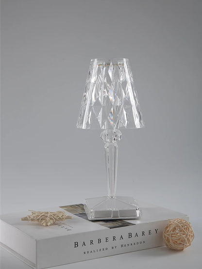 Diamond Glow: USB Rechargeable Touch Table Lamp