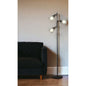 Black Metal LED Floor Lamp Three Light Tree Design