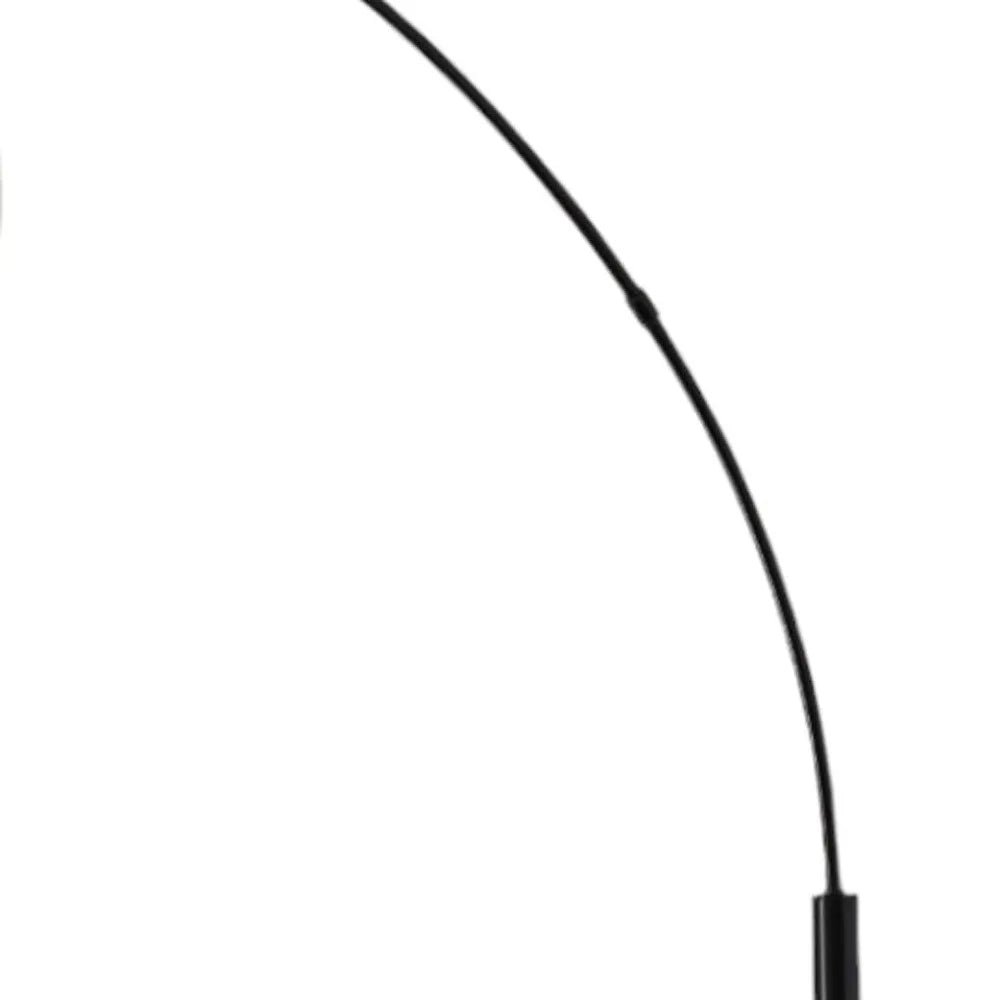 Antiqued Bronze Arched Floor Lamp with Wicker Shade