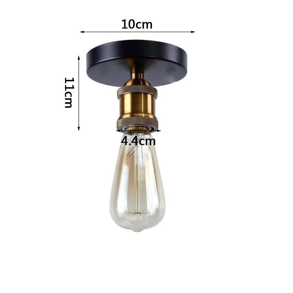 Retro Metal Semi-Flush Ceiling Light Fixture