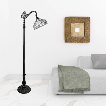 Black Four-Light Arc Floor Lamp