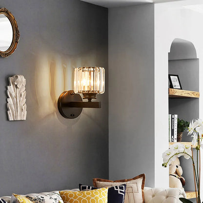 Crystal Sconce Iron Art Wall Lamp