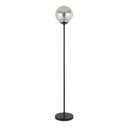 Black Floor Lamp Gold Mercury Glass Globe
