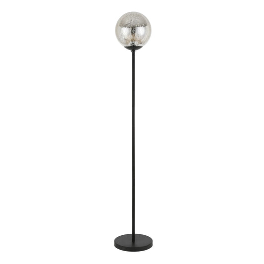 Black Floor Lamp Gold Mercury Glass Globe