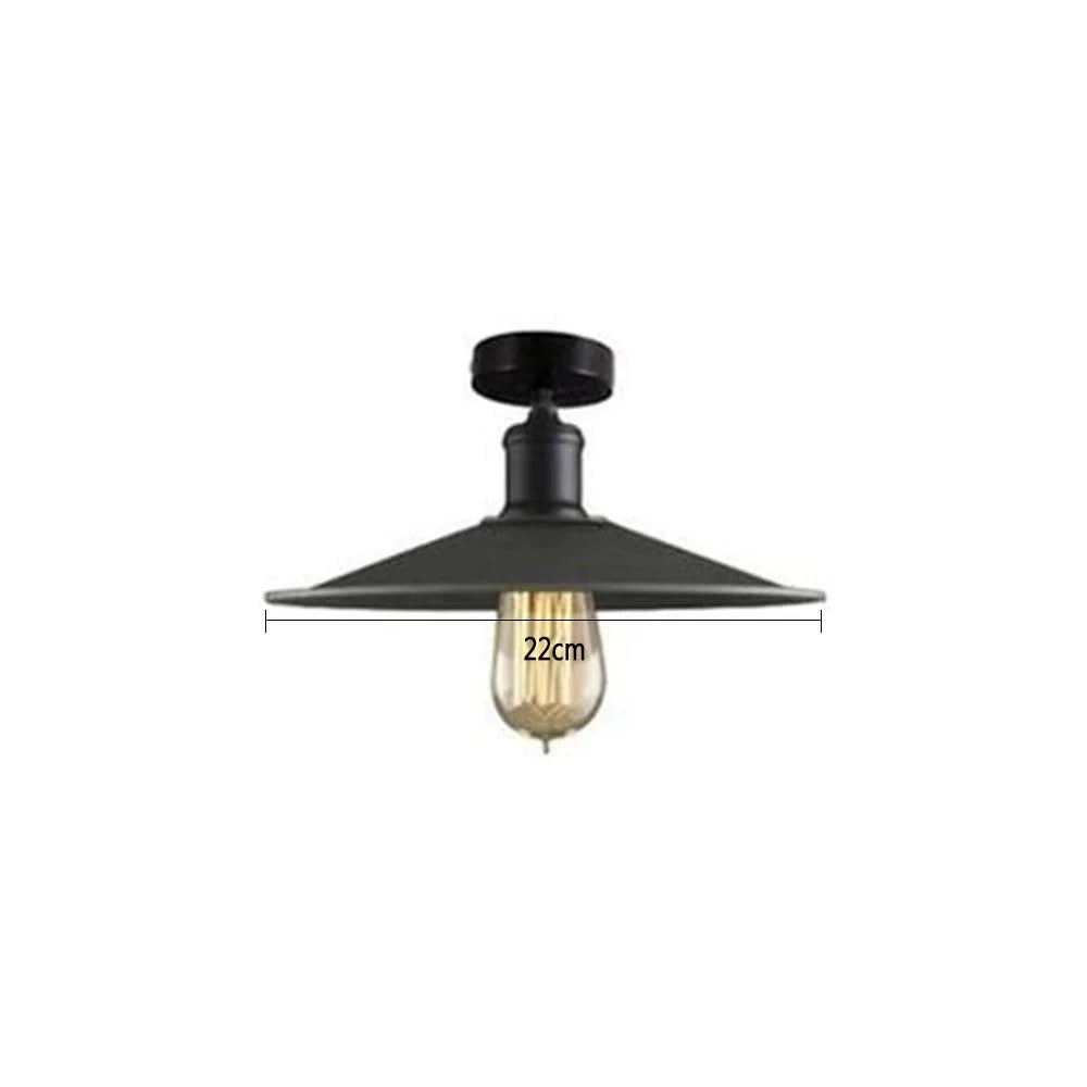 Retro Metal Semi-Flush Ceiling Light Fixture