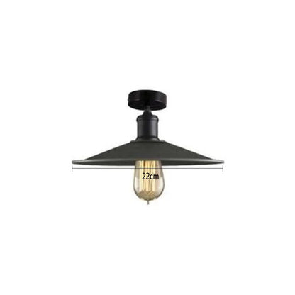 Retro Metal Semi-Flush Ceiling Light Fixture