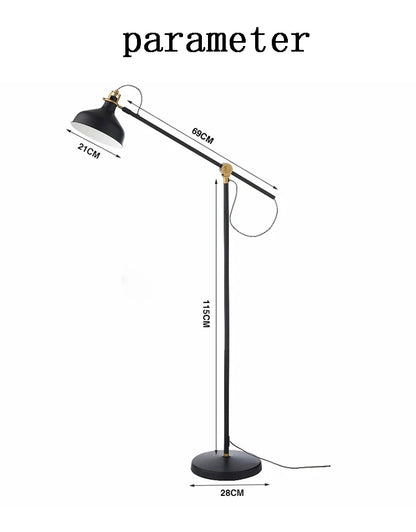 Rocker Vertical Floor Lamp Modern Long Arm Floor Lights