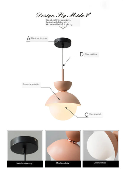 Modern Pendant Lamp Nordic Glass Ball Light Fixtures