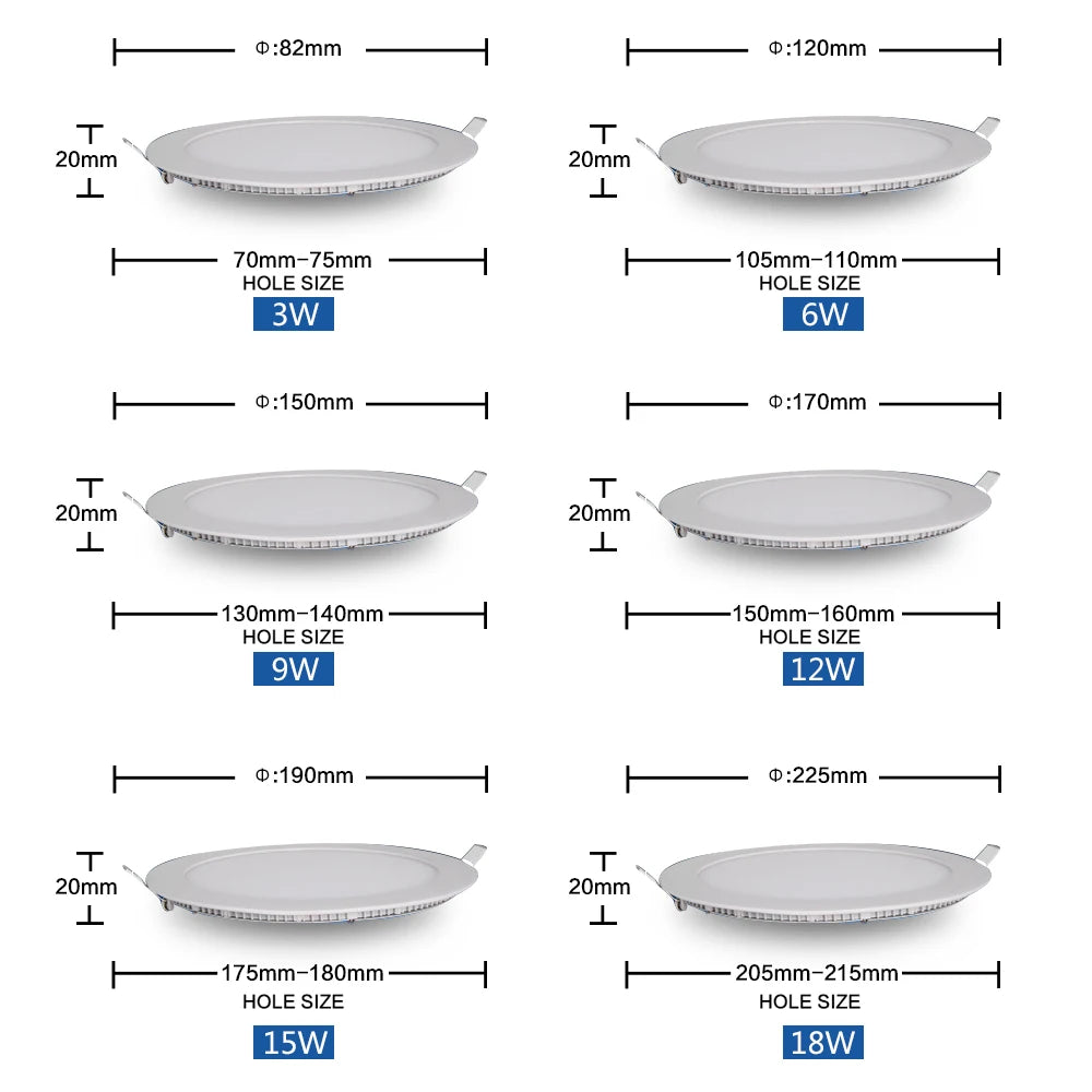 Heetech Ultrathin Round Panel Light