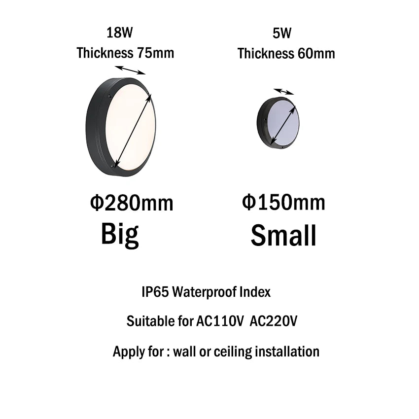 AquaGlow LED Wall Sconce Lighting Fixture