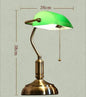 Emerald Glow E27 LED Banker Lamp