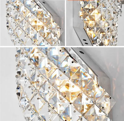LuxGlow Modern Crystal LED Wall Sconce