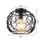 Retro Metal Semi-Flush Ceiling Light Fixture